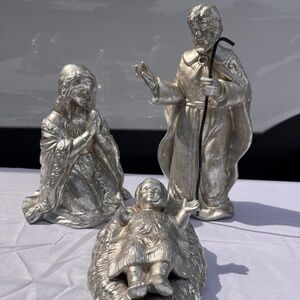 Dpt 56 Mary Joseph Baby Jesus & 3 Wismen Gilded Eden Prairie Nativity